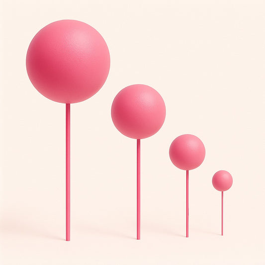 Topper Bolas Rosa - conj. 4