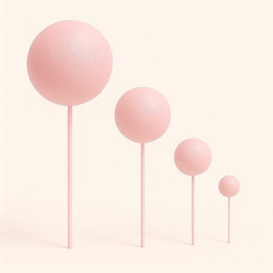 Topper Bolas Rosa Claro - conj. 4