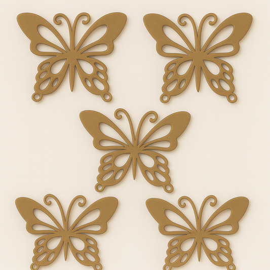Sweetart Borboleta Decorativa Ouro Velho, Conj 5