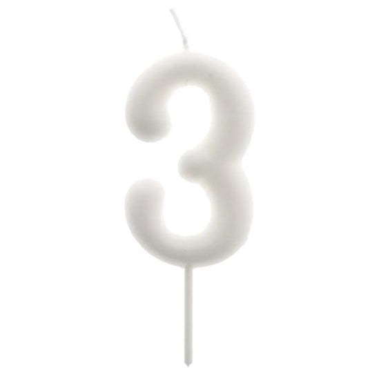 Vela nº 3 Branco Pérola 5,5cm