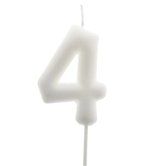 Vela nº 4 Branco Pérola 5,5cm