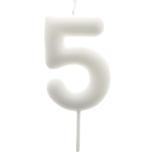 Vela nº 5 Branco Pérola 5,5cm