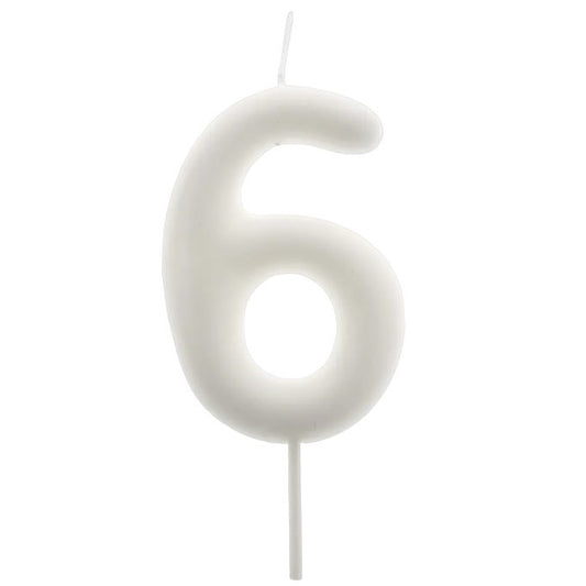 Vela nº 6 Branco Pérola 5,5cm