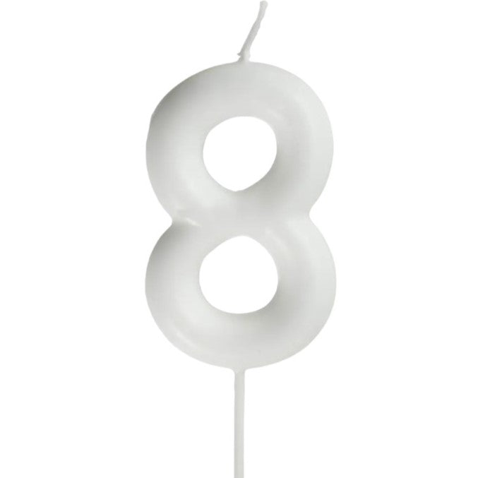 Vela nº 8 Branco Pérola 5,5cm