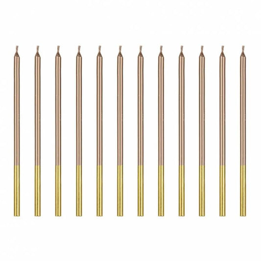 Vela Rosa e Dourada Longa- Conj 12