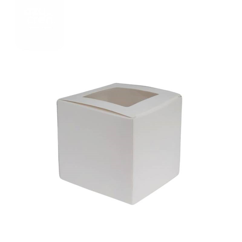 Caixa papel branca p/ 1 cupcake 10x10x10 cm - Azucren