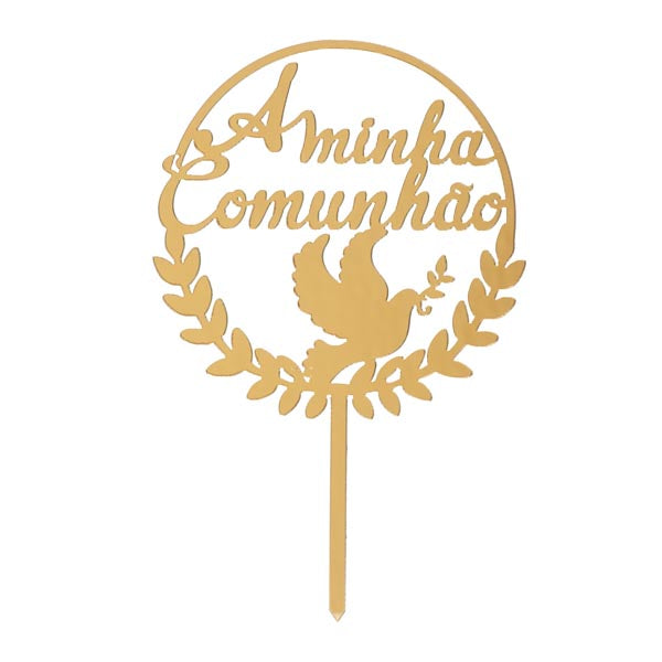 Topo dourado 1ª Comunhão