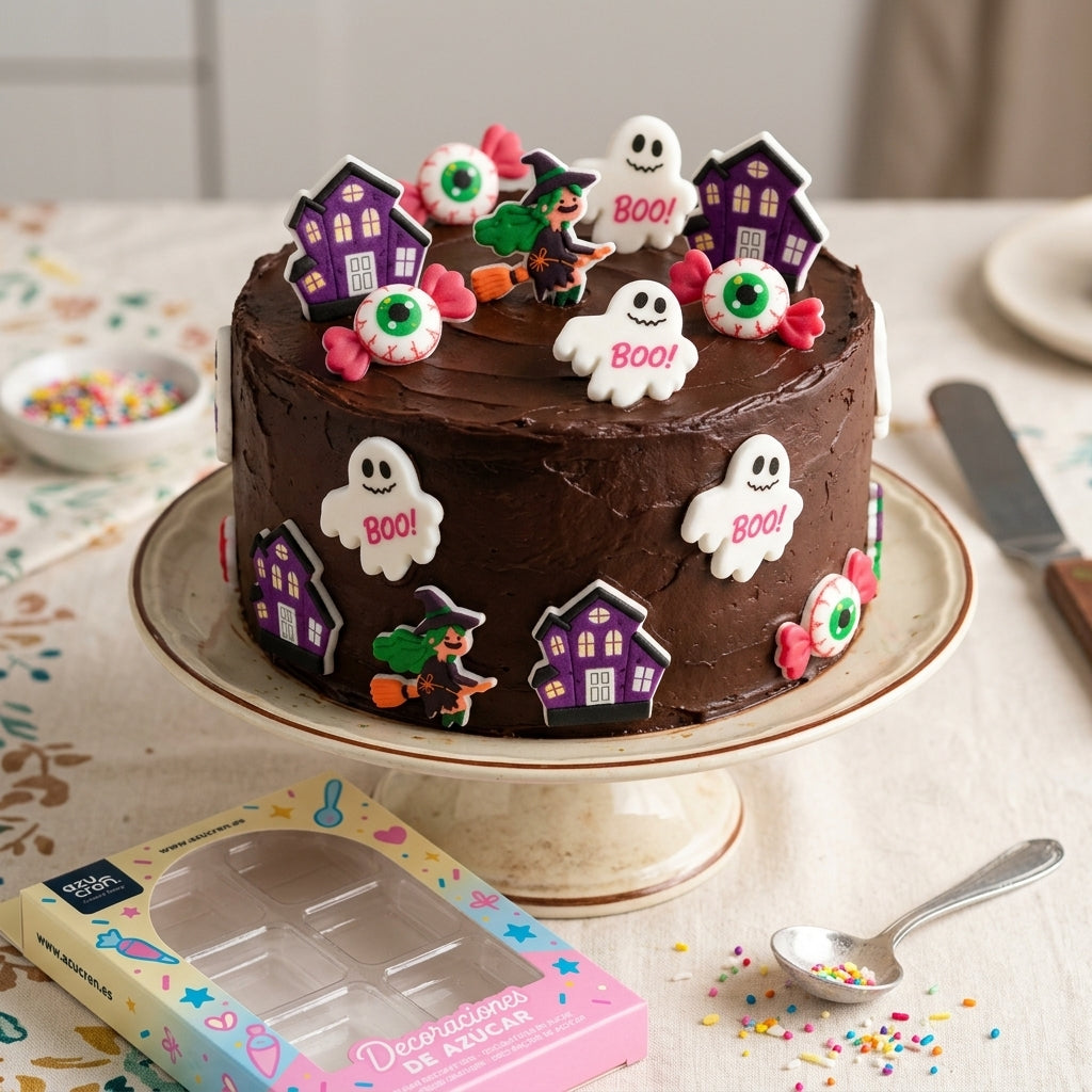 8 decorações Halloween em açucar 2 Azucren