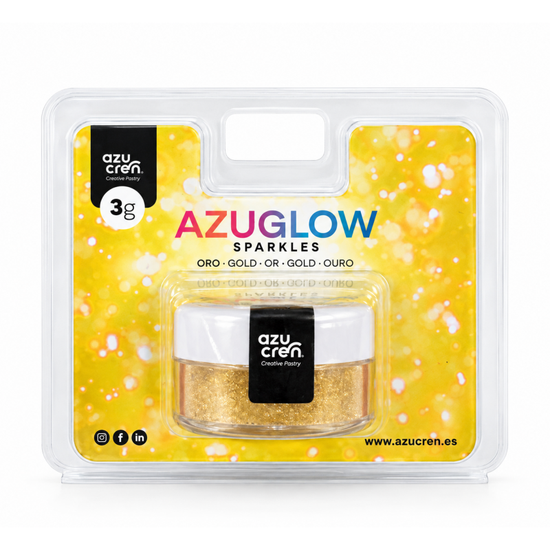 Flocos de purpurina dourada 3gr Azucren