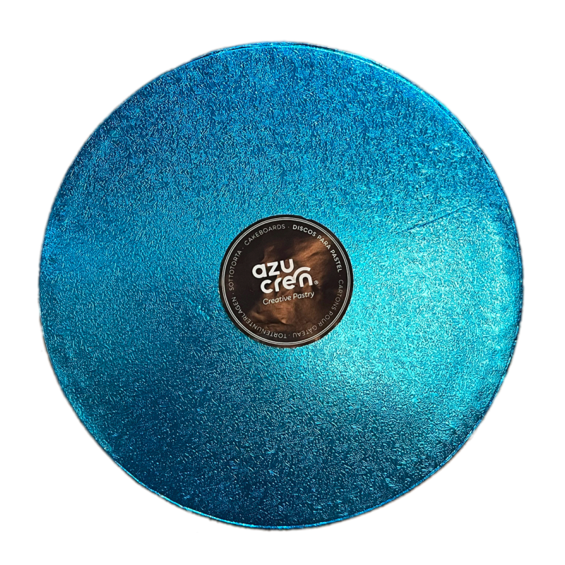 Placa Azul de cartão redonda