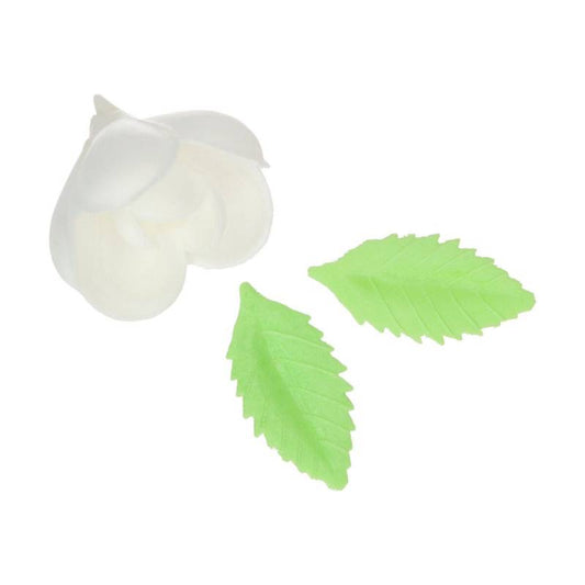 Tulipas em hóstia com folhas_ conj. 12