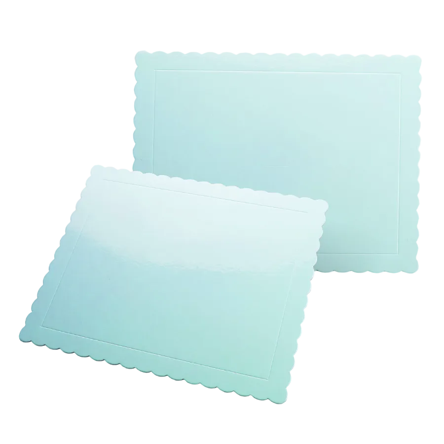 Prato  rectangular ondulado