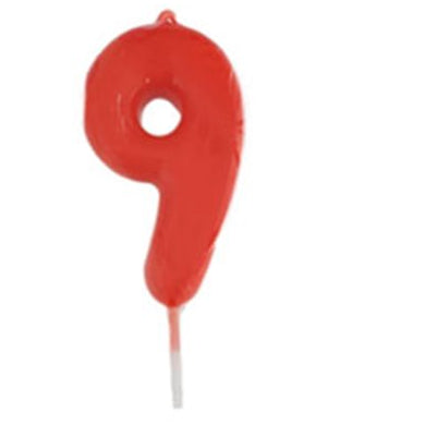 Vela Vermelha Número Pequena 4.5 cm
