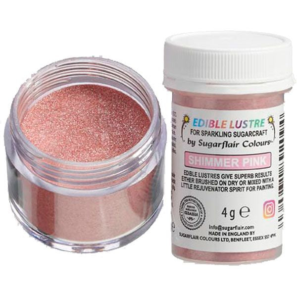 Pó Comestível Lustre Rosa (Edible Lustre Shimmer Pink)