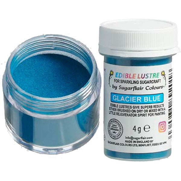 Pó Comestível Lustre Azul Glaciar (Edible Lustre Glacier Blue)