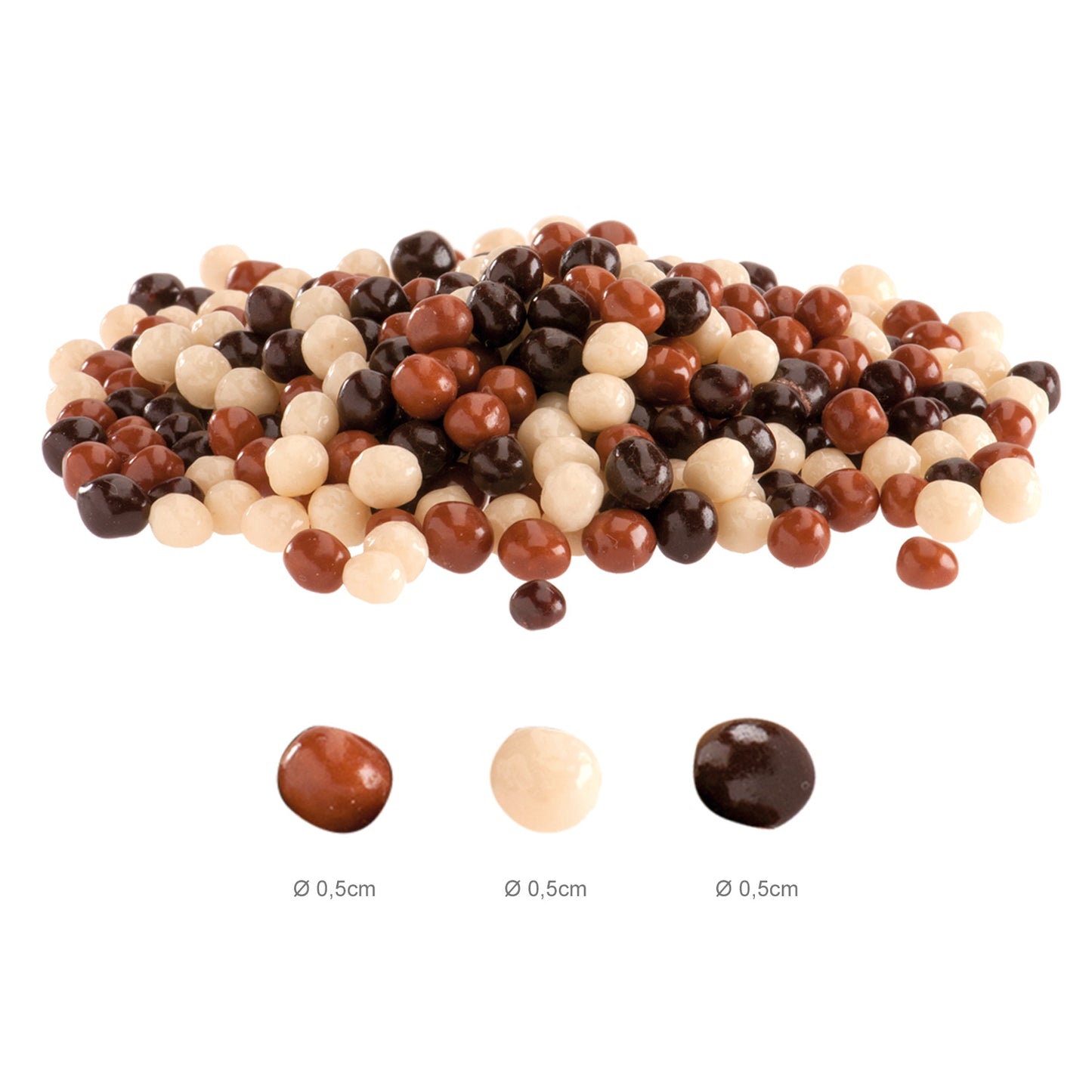 Mini Pérolas Crocantes-3 Chocolates 10g