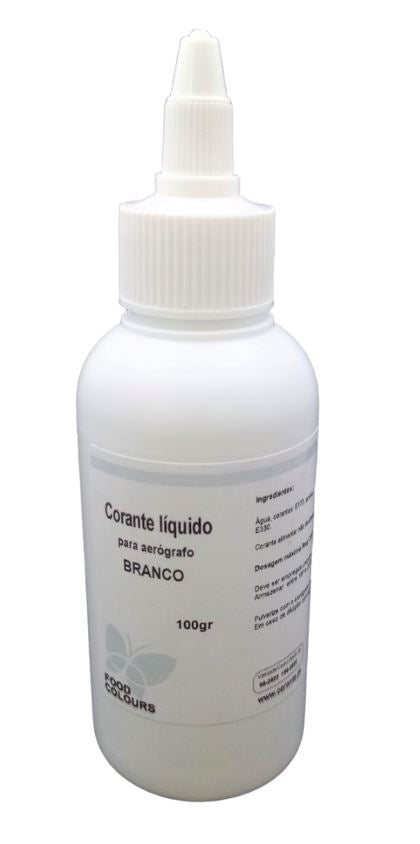 Corante Líquido Branco 100ml para Aerógrafo - Food Colours