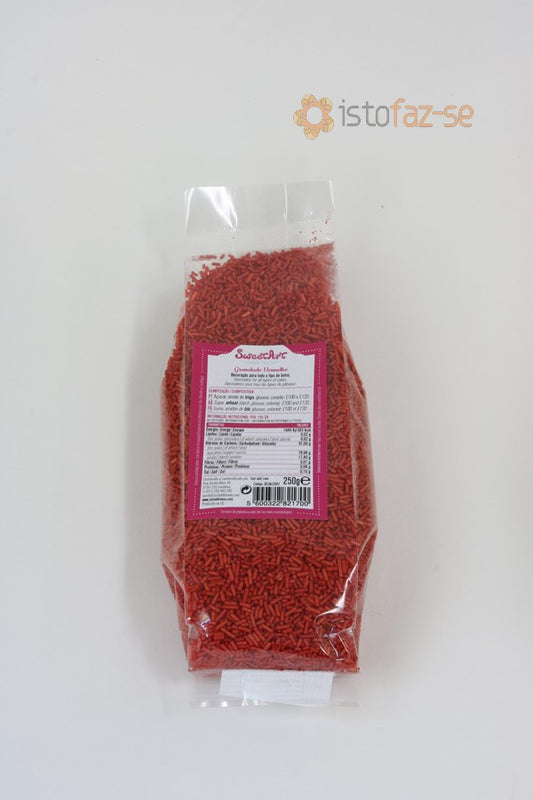 SweetArt Açúcar Granulado Vermelho 250g