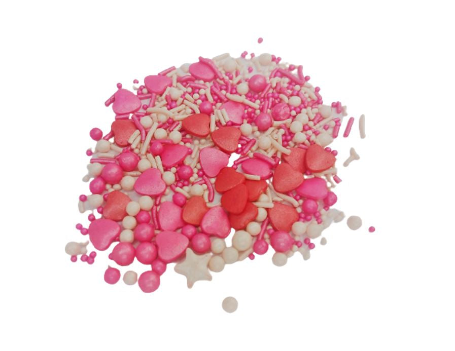 Mix Confetis 2 - Corações e Bolas Rosa 75g