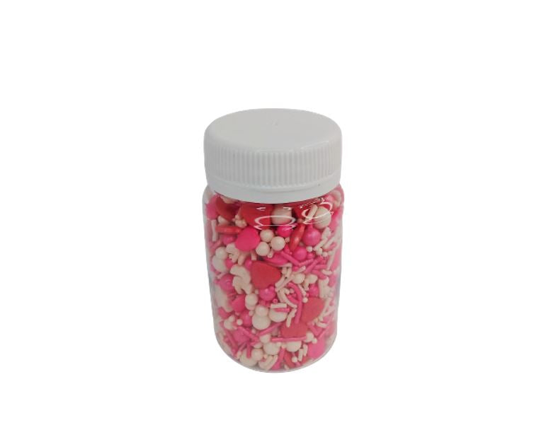 Mix Confetis 2 - Corações e Bolas Rosa 75g