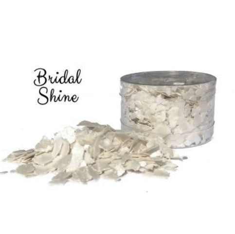 Flocos Brilhantes comestíveis Branco "Bridal Shine" 7g- Crystal Candy