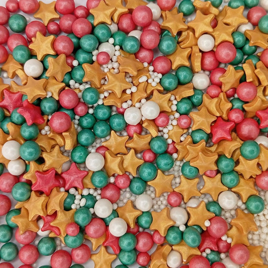 Mix Confetis Estrelas Natal 80g - Edição Limitada