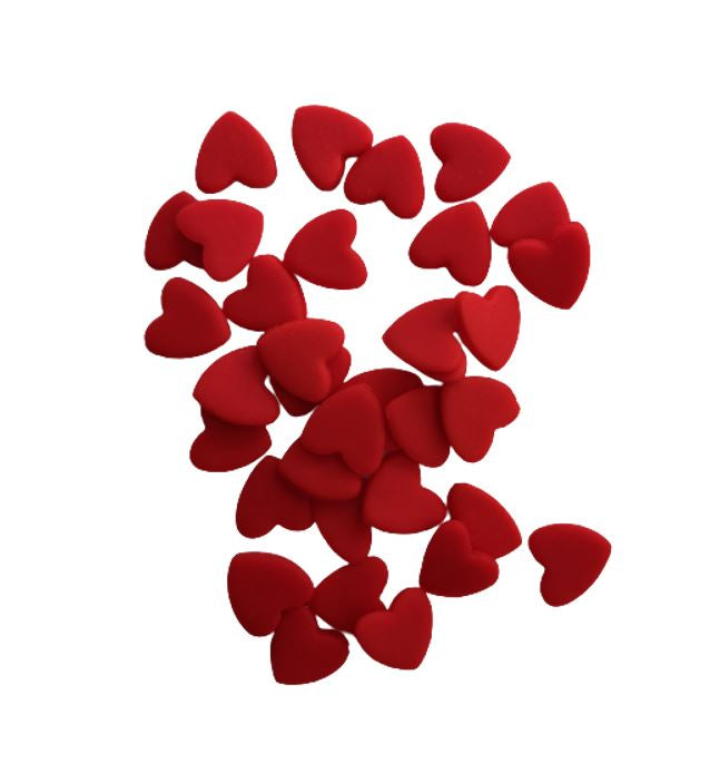 SweetArt Mini Corações Decorativo Vermelho Pasta Açúcar- Conj 20