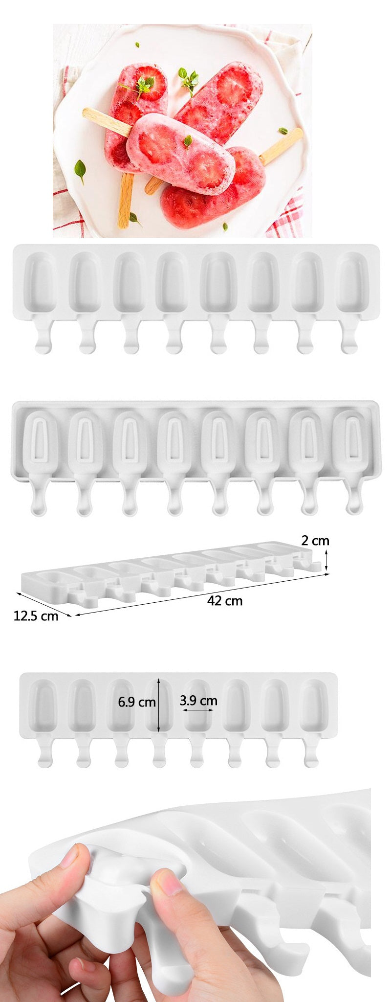 SweetArt Molde silicone mini-gelado