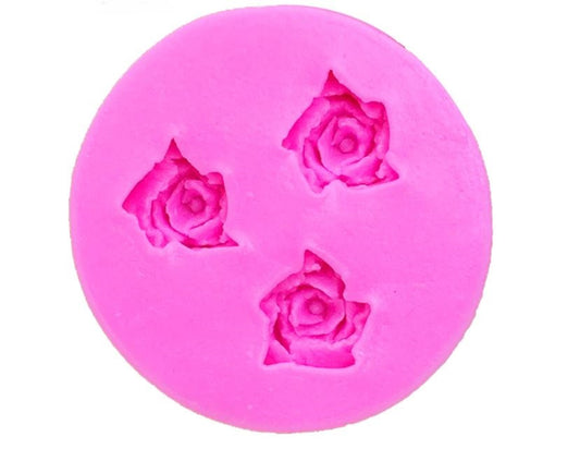 SweetArt Molde Silicone mini Rosas com 3 cavidades