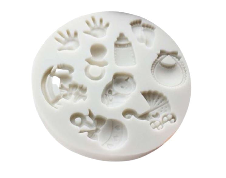 SweetArt Molde Silicone tema Bebé com 10 cavidades