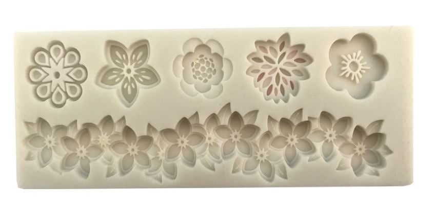 SweetArt Molde Silicone Flores Grinalda