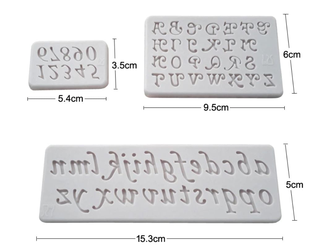 SweetArt Molde Silicone Letras maiúsculas, minúscula e números- Conj 3