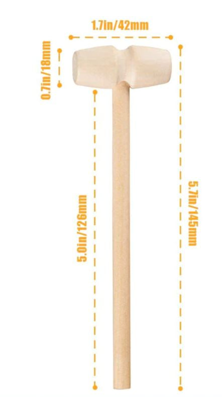 SweetArt Mini Martelo de Madeira 13cm