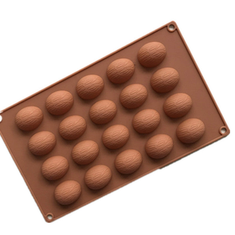 SweetArt Molde Silicone Ovos Páscoa efeito madeira 20 cavidades