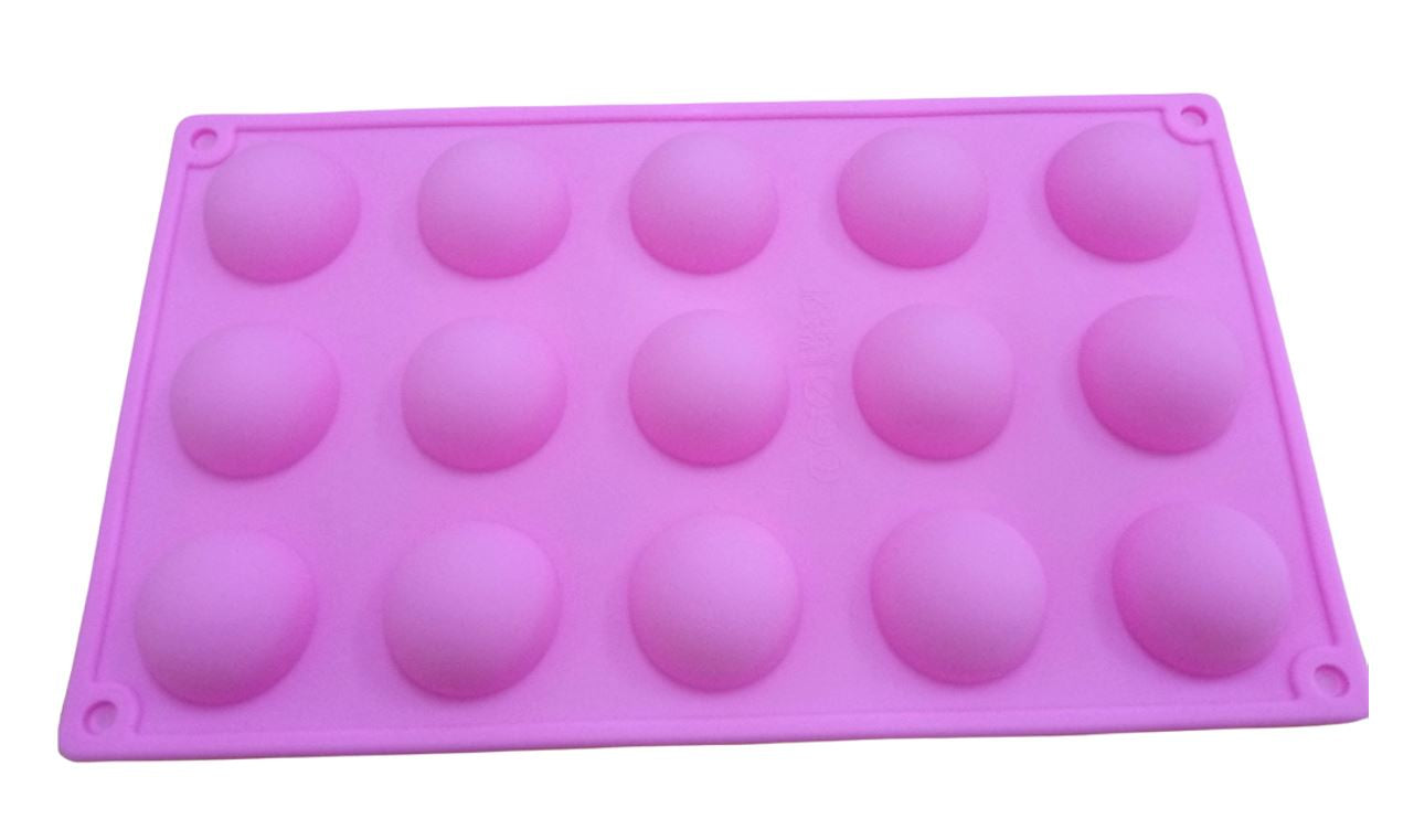 SweetArt Molde Silicone meia esfera 15 cavidades