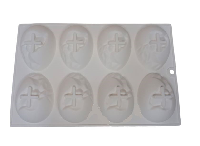 SweetArt Molde Silicone Ovos Páscoa Diamante- 8 cavidades