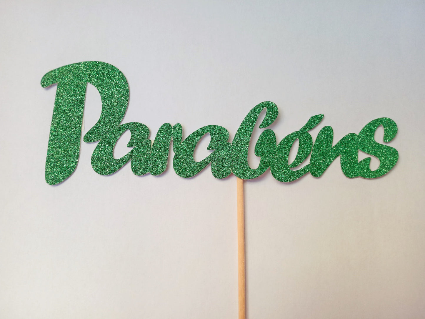 SweetArt Toppers "Parabéns" Verde com Purpurinas