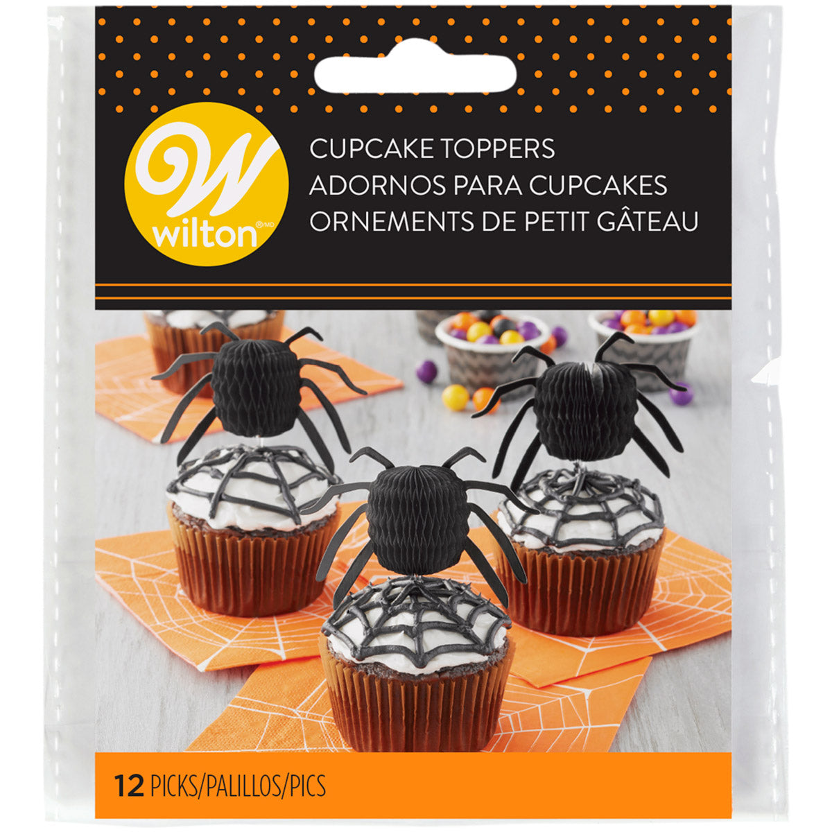 Topo de Cupcake Aranha - Conj. 12 - Wilton