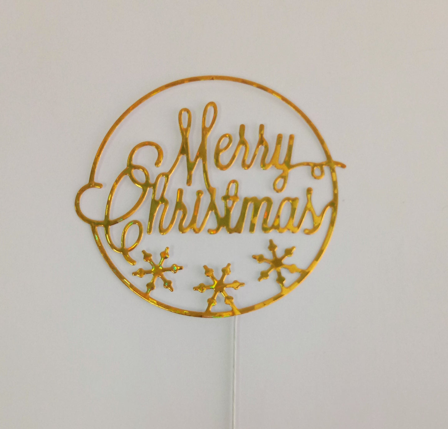 Sweetart Topper Natal Merry Christmas Dourado