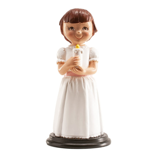 Boneco Menina Comunhão com vela 13cm - Dekora