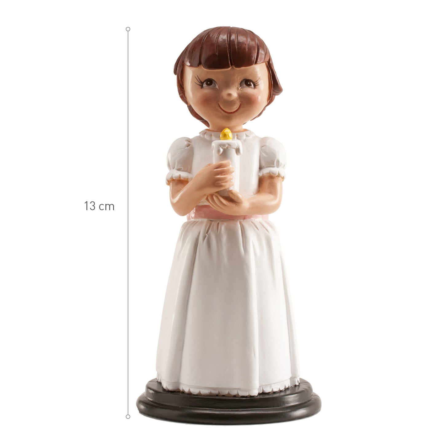 Boneco Menina Comunhão com vela 13cm - Dekora