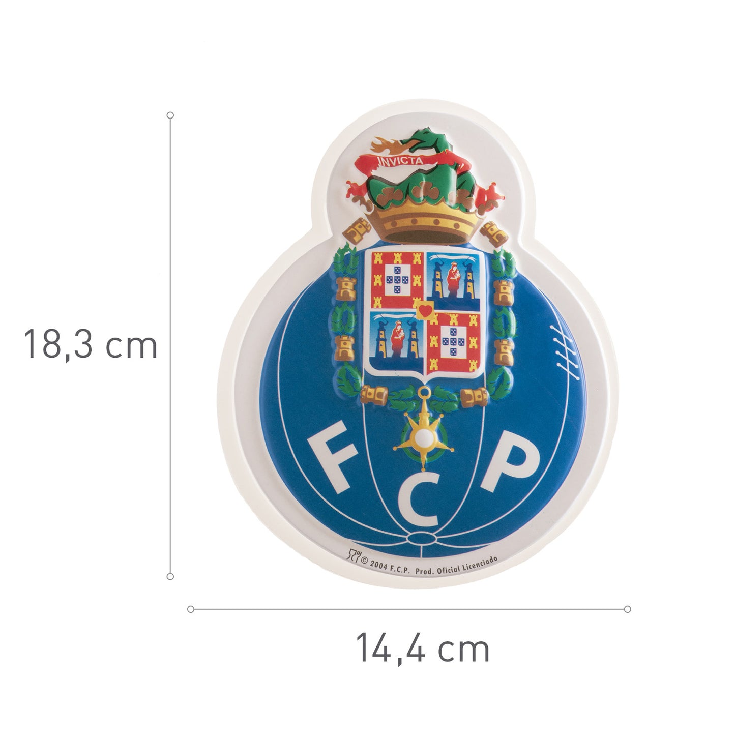 Topo Emblema Futebol Clube do Porto 2D 18x14cm- Dekora