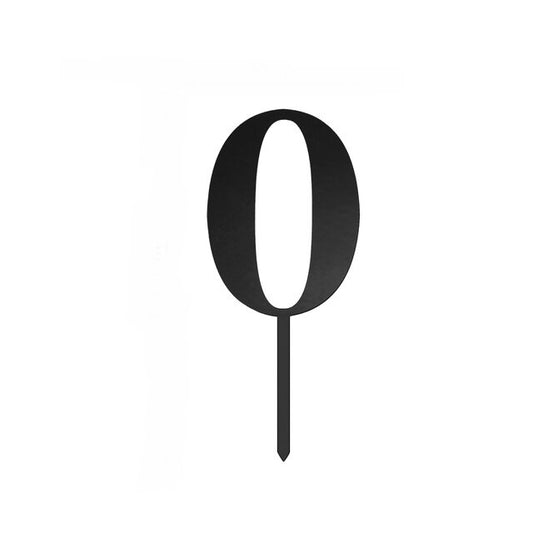 Topper Acrílico Preto Número Grande Nº0