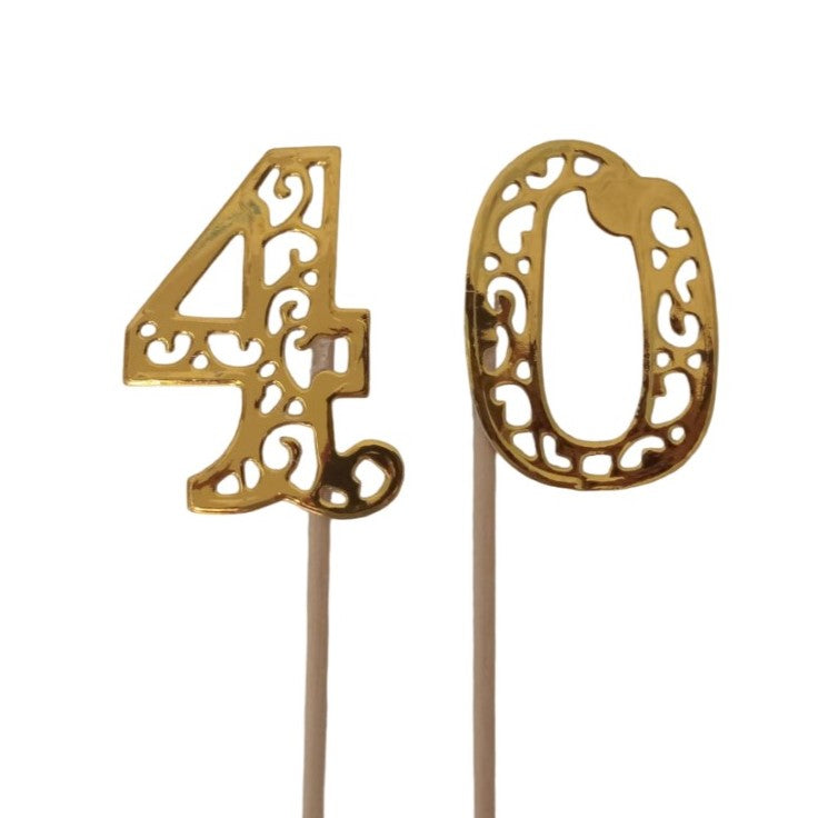 Topper Dourado de Papel nº 40