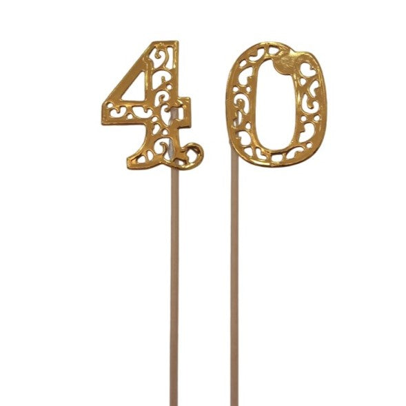 Topper Dourado de Papel nº 40