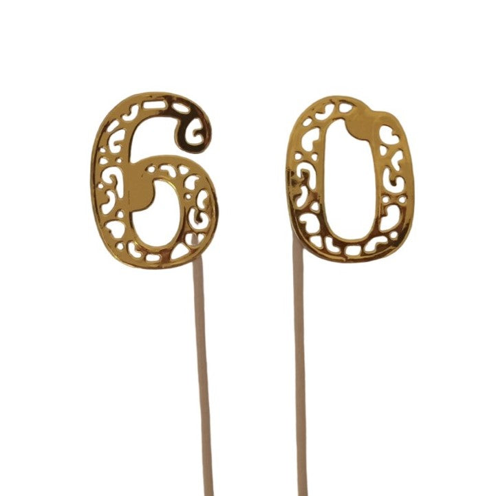 Topper Dourado de Papel nº 60