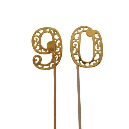 Topper Dourado de Papel nº 90