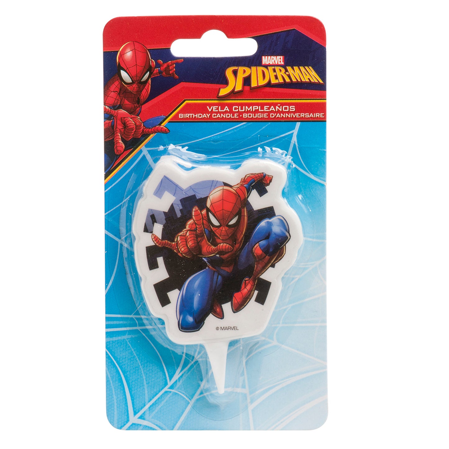 Vela Homem Aranha 2D 7cm - Dekora