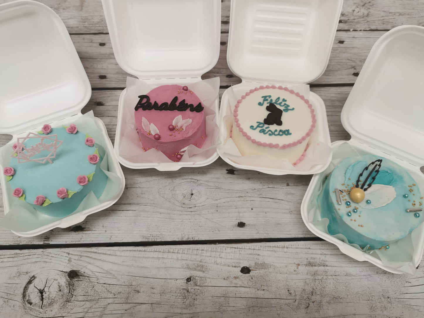 Caixa papel branca para Bento Cakes