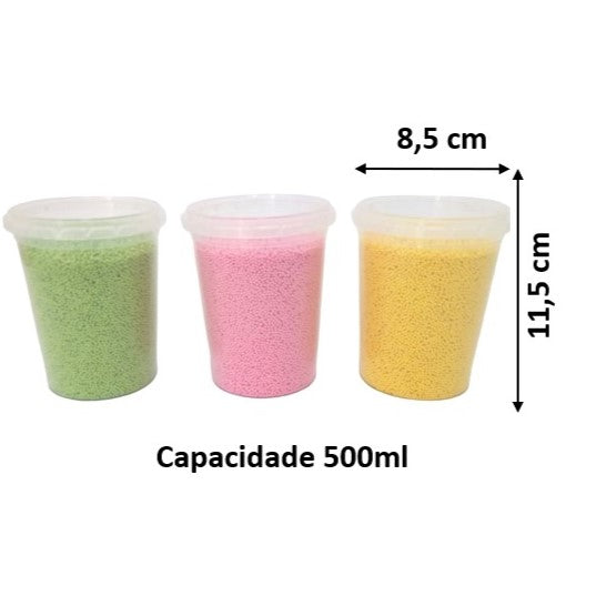 Caixa Sobremesa com tampa grande 550ml - Conj 6